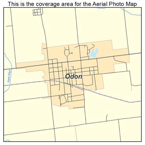 Aerial Photography Map of Odon, IN Indiana