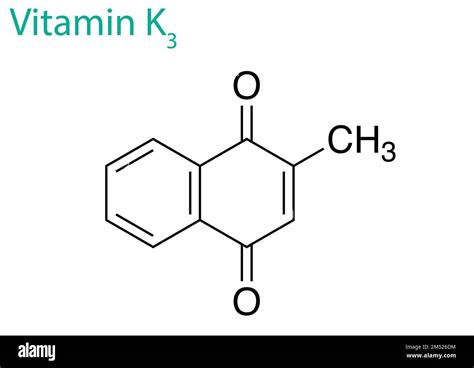 A vector illustration of the molecule structure of Vitamin K3 Stock ...