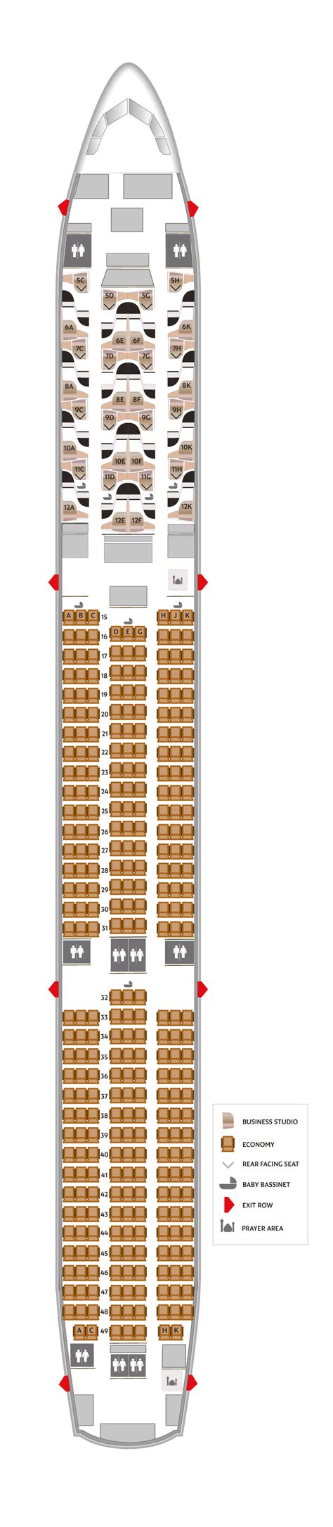 Aircraft 781 Etihad Seat Map