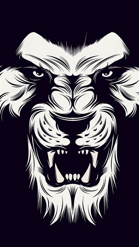 Angry Lion, White Paint, animal, wild, HD phone wallpaper | Peakpx