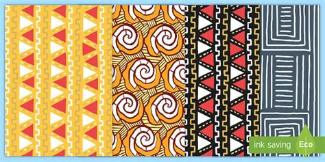 Traditional African Fabric Patterns A4 Display Pack - Twinkl