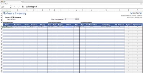 Excel Template Inventory Database