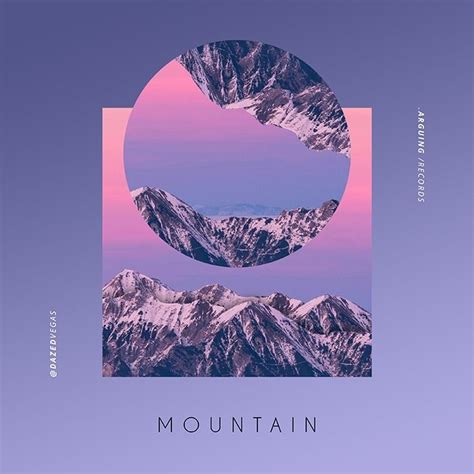 Mountain - Minimal Album Cover Artwork Template | Album cover design ...