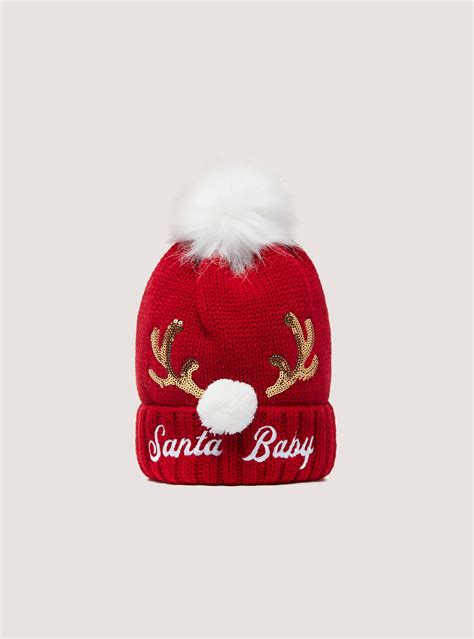 Christmas Collection hat with pom-pom