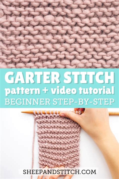 Garter Stitch Knitting for Beginners - Sheep and Stitch | Garter stitch ...