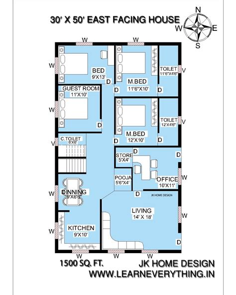 Single floor house plan Modern Floor Plans, Modern House Plans, Small ...