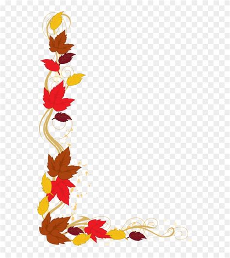 Clip Art Of An Autumn Leaf Border - Thanksgiving Clip Art Borders, HD ...