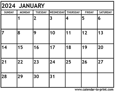 Is January 2024 Calendar Printable - Dulci Glennie