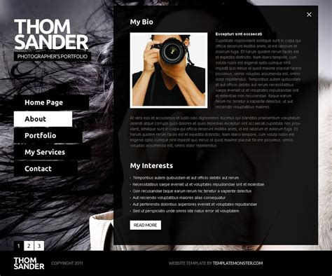 Website Vorlage #51537 für Fotografen Portfolio