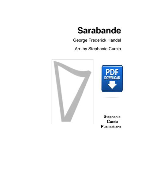 Sarabande from Suite X in D minor- PDF Download — Virginia Harp Center