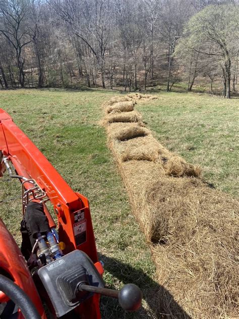 Rolling out round bales. – Five Sons Farms