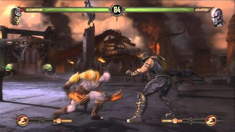 Gameplay - Mortal Kombat 9 - Kratos vs Scorpion!! - YouTube