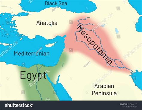 Map of egypt and mesopotamia - Royalty Free Stock Vector 2276362195 ...