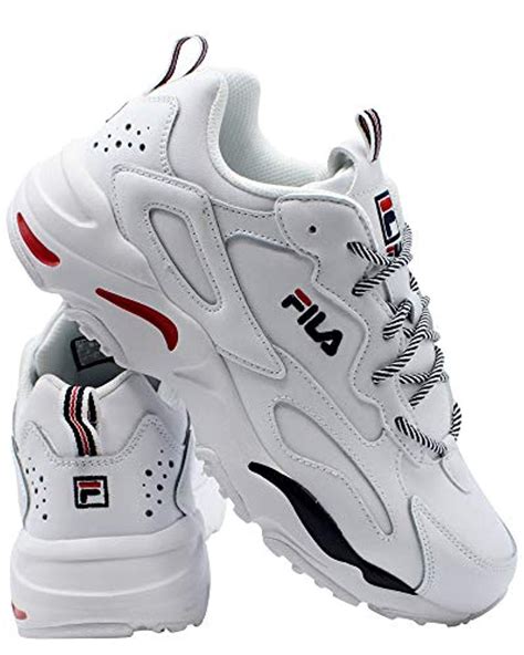 FILA - Fila Mens RAY Tracer Sneaker,White/Navy/RED,8 - Walmart.com ...