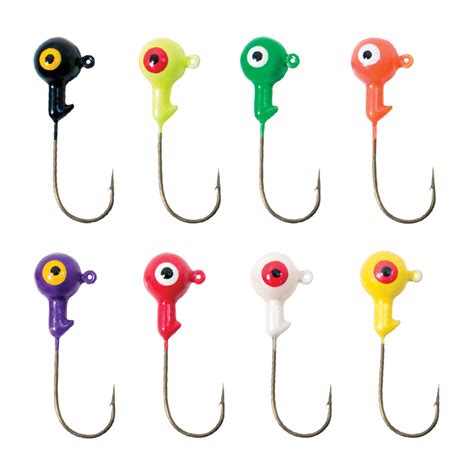 Fishing tackle jig heads painted single eye - CG Emery