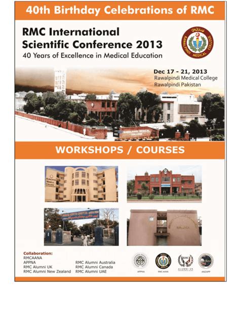 workshops / courses - Rawalpindi Medical College