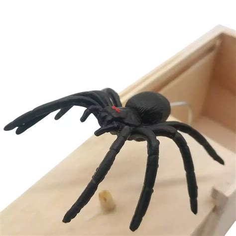 Spider Scare Box Prank Plans Trick Joke Halloween Spider Wood Box Toy ...