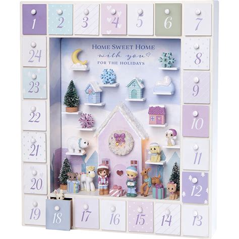 Precious Moments 201407 Winter Moments LED Wood/Resin Advent Calendar