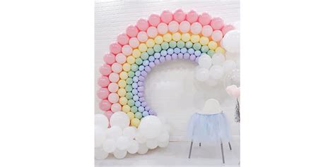 Rainbow Theme Kids Birthday Balloon Decor | Balloon Decoration in Surat ...