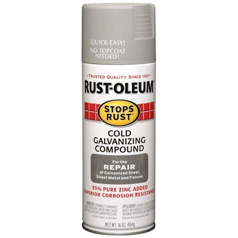 Rust-Oleum Stops Rust 16 oz. Flat Gray Cold Galvanizing Compound Spray ...