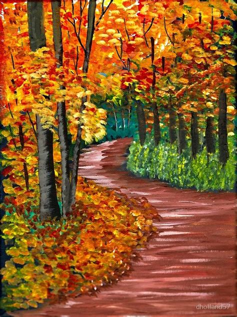 "Autumn Path ~ Acrylic Painting" Photographic Print by dholland57 ...