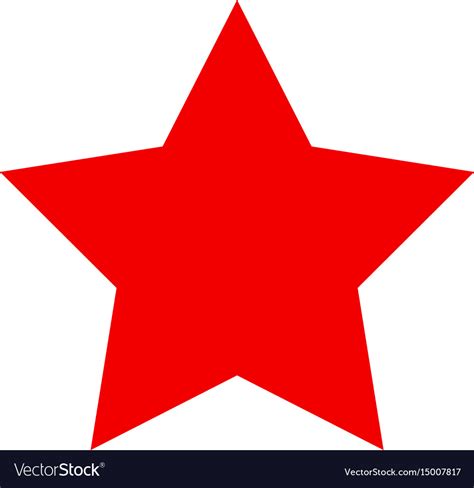 Red star flat icon Royalty Free Vector Image - VectorStock