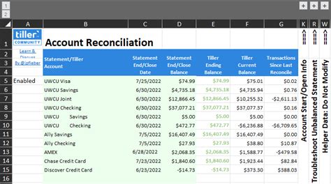 🏆 Account Reconciliation - Excel - Show & Tell - Tiller Community