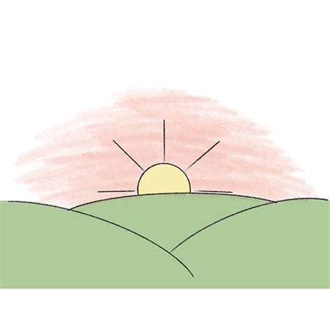 How to Draw a Sunrise - Easy Drawing Tutorial For Kids