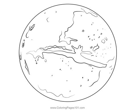 Planet Mars Coloring Page for Kids - Free Planets Printable Coloring ...