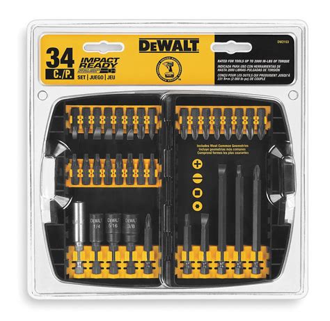 DEWALT 34-Piece Screwdriver Bit Set, 1/4 in Hex Shank Size - 2VDK2 ...