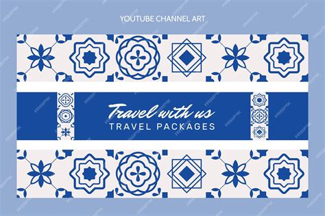 Free Vector | Flat travel youtube channel