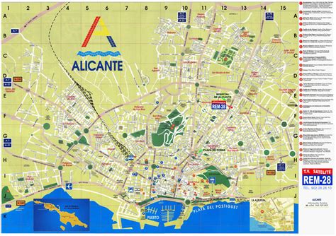 Tourist map of Alicante - Full size