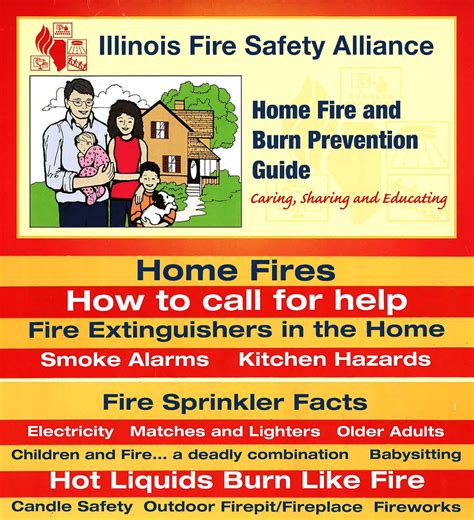 Home Fire & Burn Prevention Guide - Great for F.D. Open Houses! | Burns ...