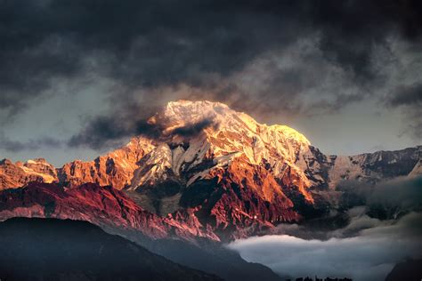 Annapurna South at Sunrise, Nepal - ZWZ Picture