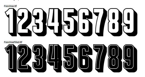 Retro Vintage Number Fonts For Old School Designs - Graphic Pie