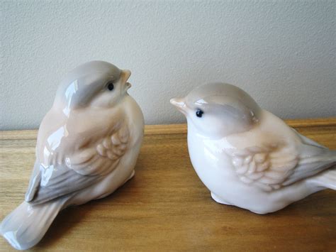 Vintage Bird Porcelain Figurines Homco Set of Two Japan | Etsy