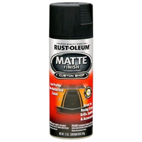 Rust-Oleum Automotive 12 oz. Black Matte Finish Spray Paint (6-Pack ...