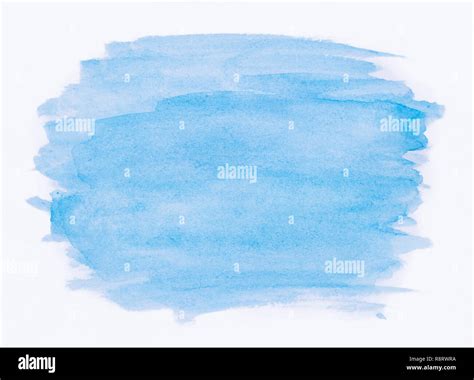 Abstract hand painted light blue colored watercolor background with ...