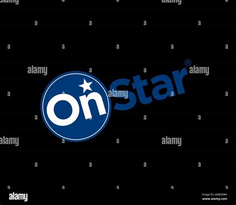 OnStar, rotated logo, black background Stock Photo - Alamy