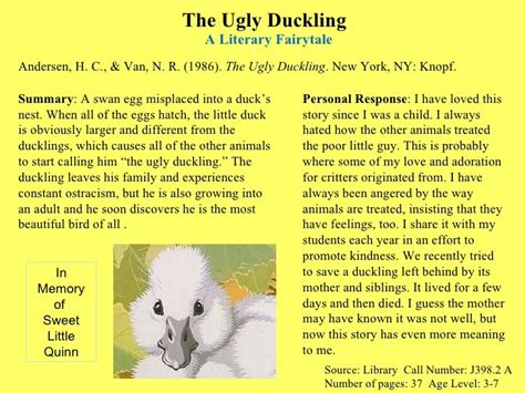 The Ugly Duckling Summary Pdf - slidesharetrick