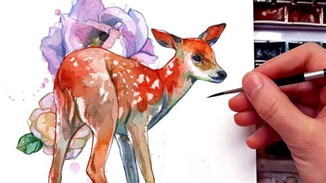 WATERCOLOR TUTORIAL: How to paint ANIMALS? - YouTube