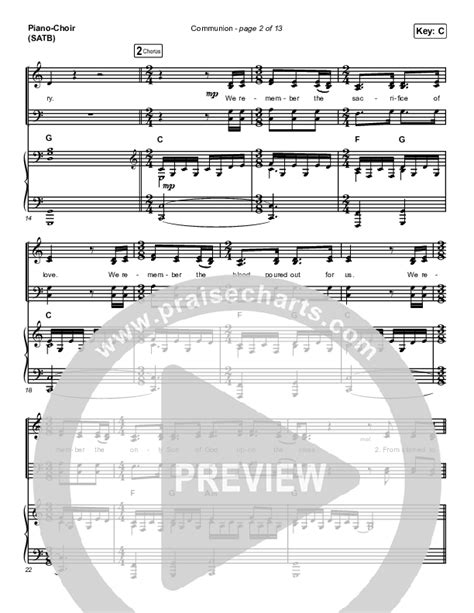 Communion Sheet Music PDF (Brooke Ligertwood) - PraiseCharts