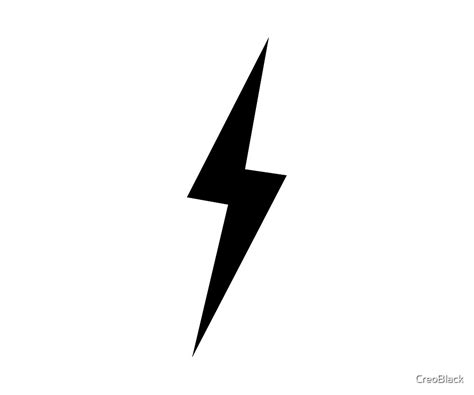 "Lightning Bolt 3 - Minimal black and white digital art" by CreoBlack ...