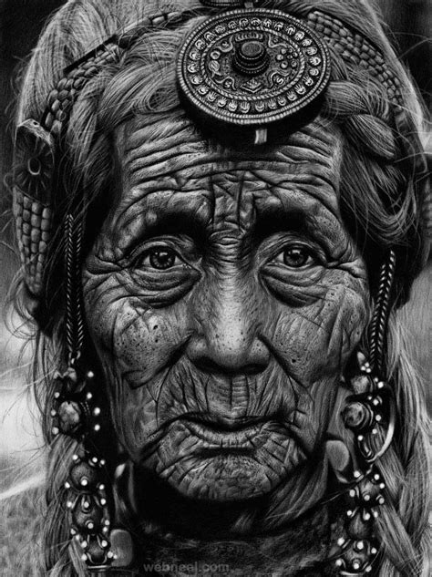 portrait pencil drawing by bombasoldier | Realistic drawings, Old faces ...