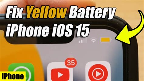 How to Fix Yellow Battery Icon on iPhone iOS 15 | iPhone 13 /13 Pro/13 ...