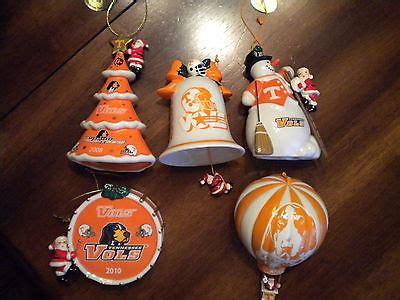 5 Tennessee Vols Christmas Ornaments Issued by Danbury Mint | #508653899