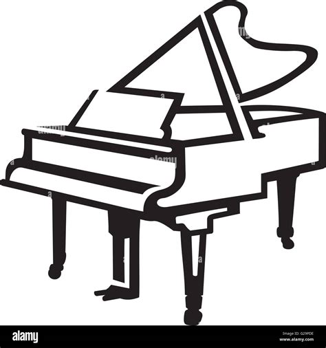 Grand Piano sketch style Stock Vector Image & Art - Alamy