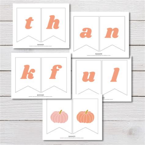 Free Printable Thankful Banner | Pretty Sweet Printables