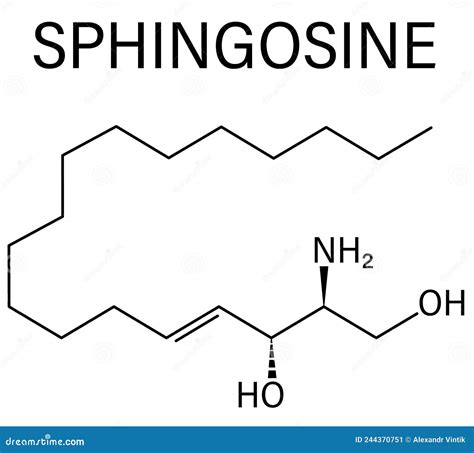 Sphingosine Molecule. Skeletal Formula. Stock Vector - Illustration of ...