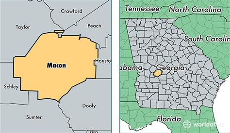 Where Is Macon Georgia On The Map | Cities And Towns Map